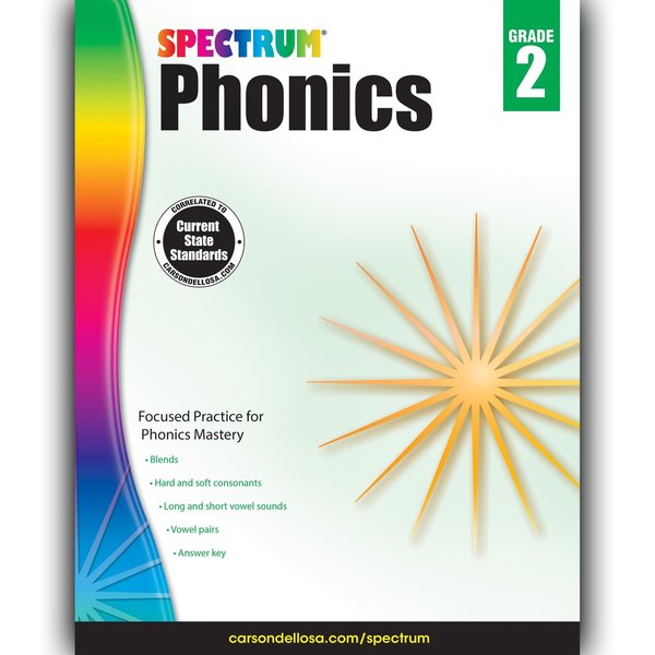 Spectrum Phonics Workbook, Grade 2, Paperback 704605